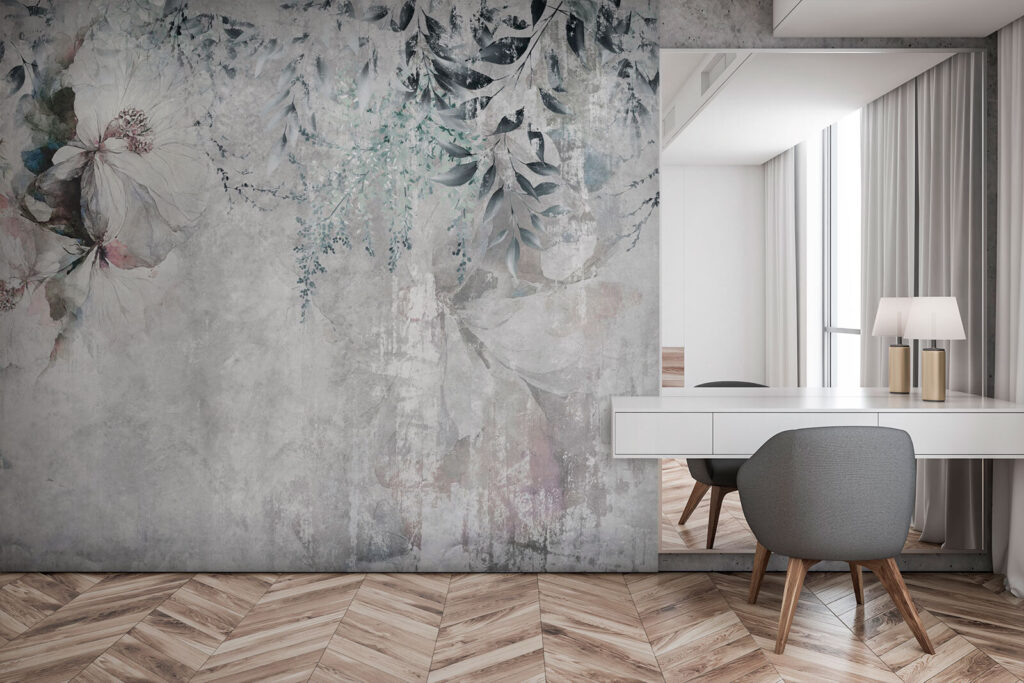 Fiori pendenti su grigio — ambiente 3