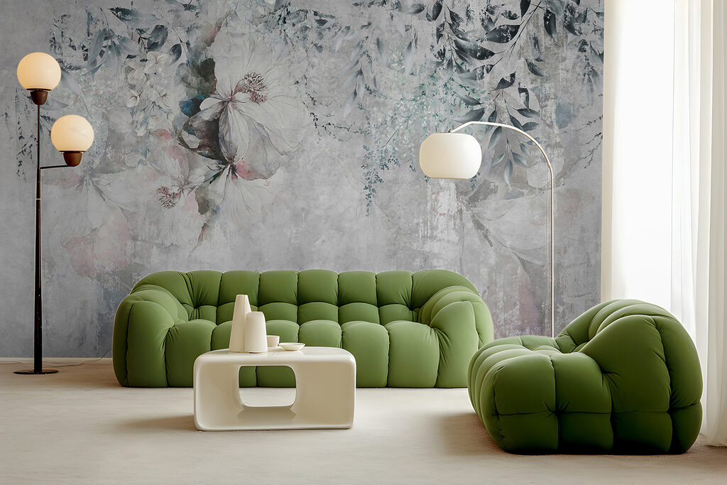 Fiori pendenti su grigio — ambiente 4