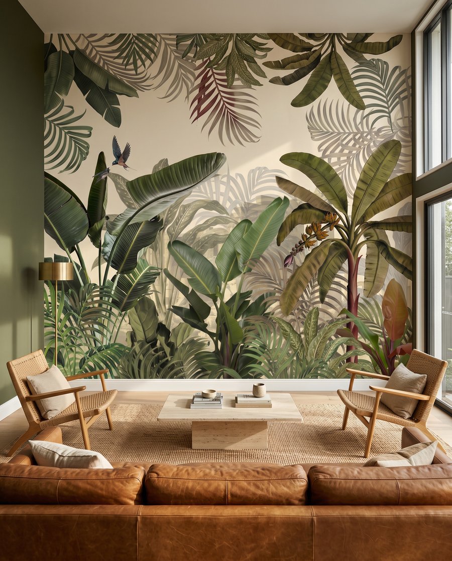 Foglie nel verde profondo — ambiente 3