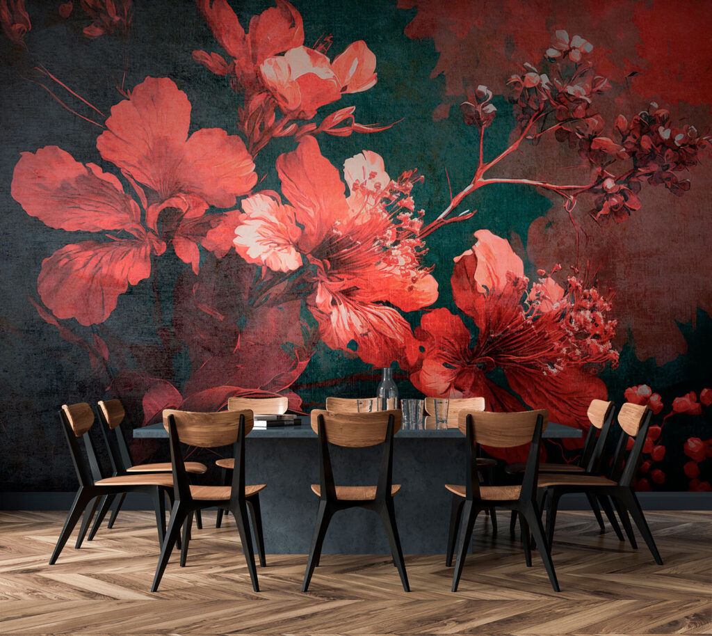 Fiori rossi su petrolio — ambiente 1