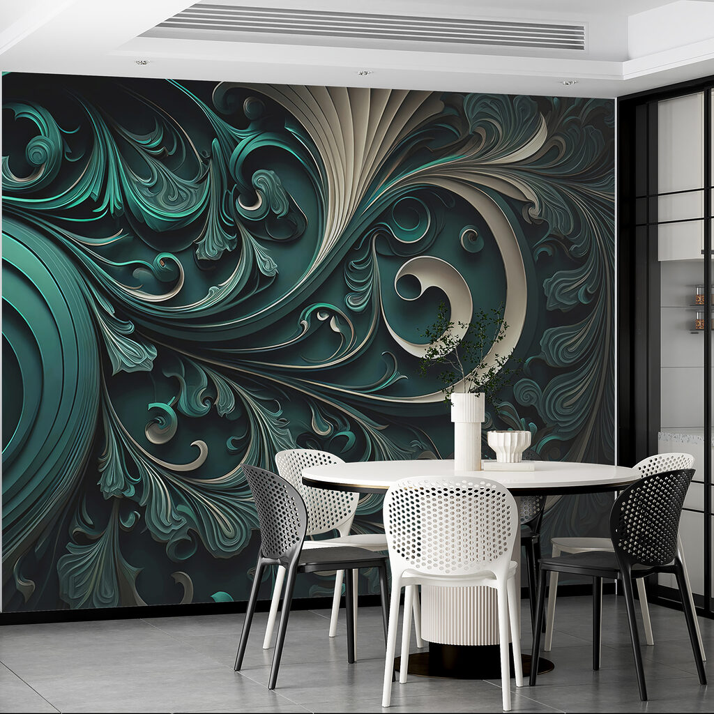 Ricci decorativi dorati — ambiente 7