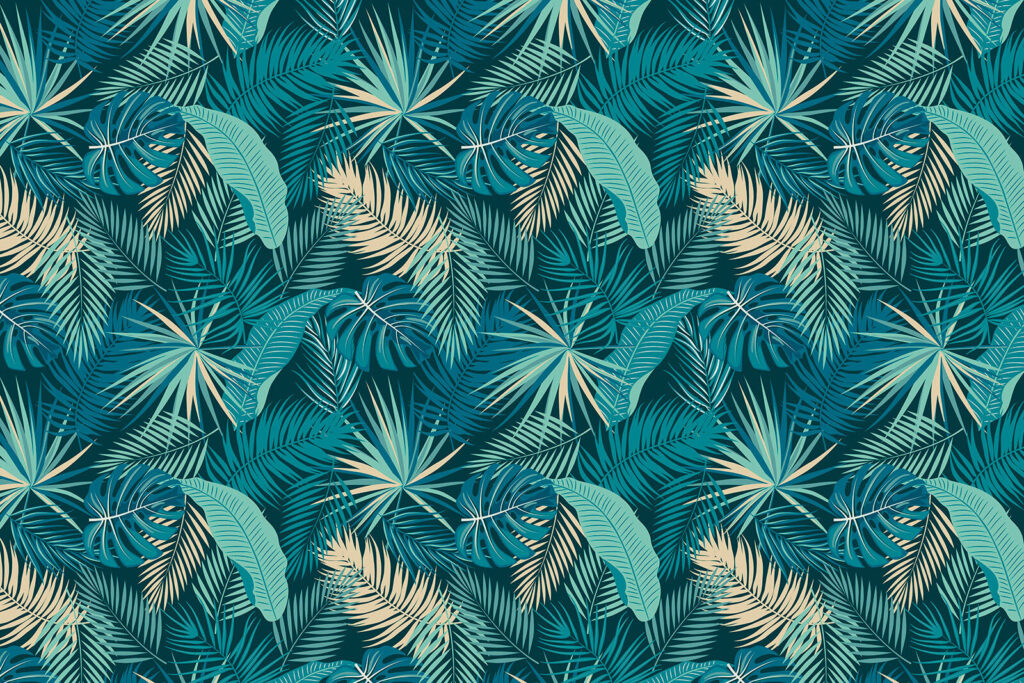 Palme color oceano — design completo