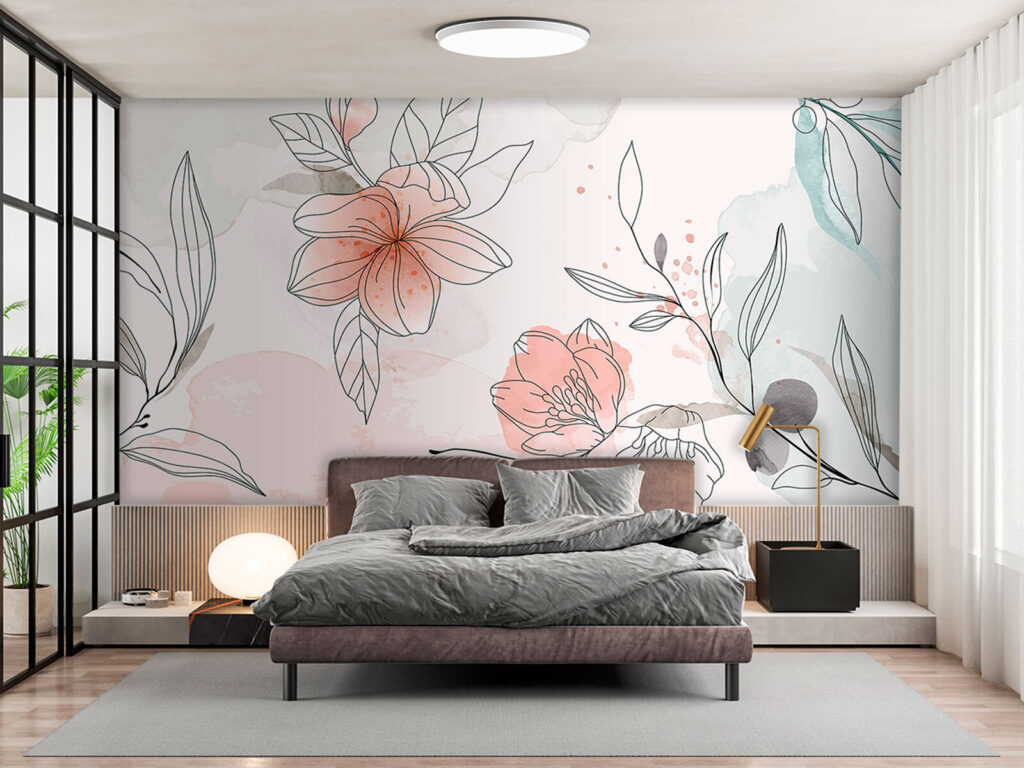 Fiori in contorni sottili — ambiente 2