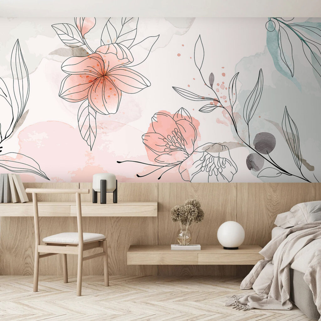 Fiori in contorni sottili — ambiente 1