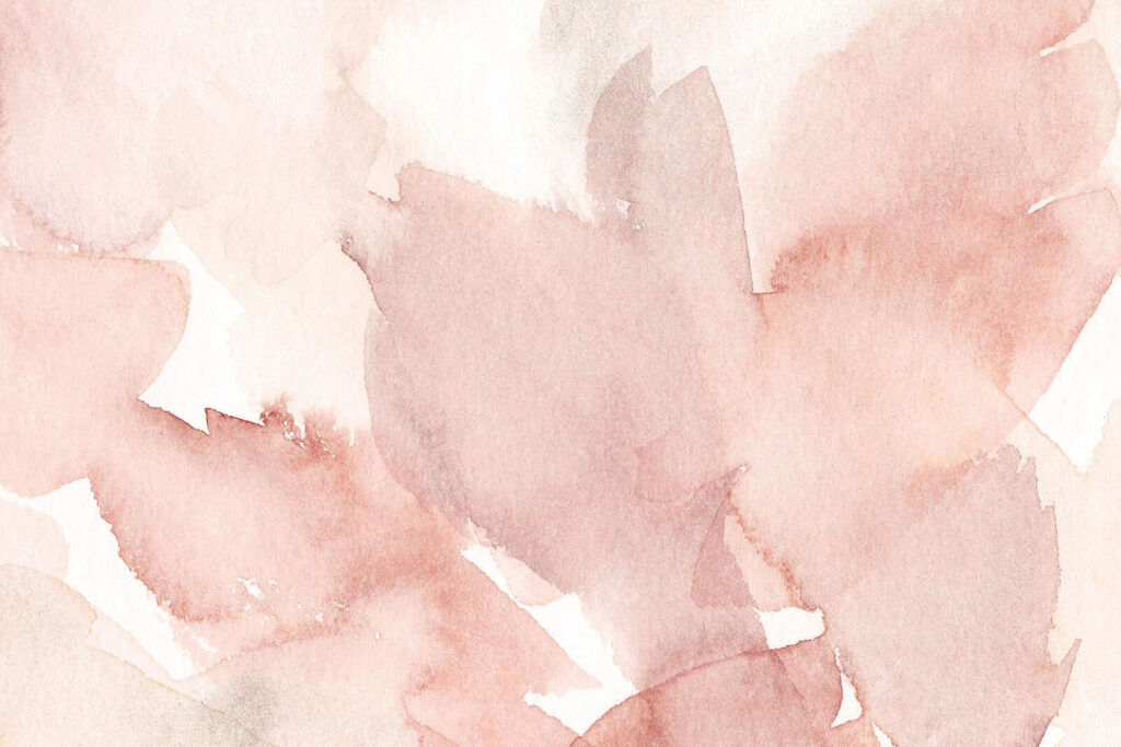 Foglie ad acquerello rosa — design completo