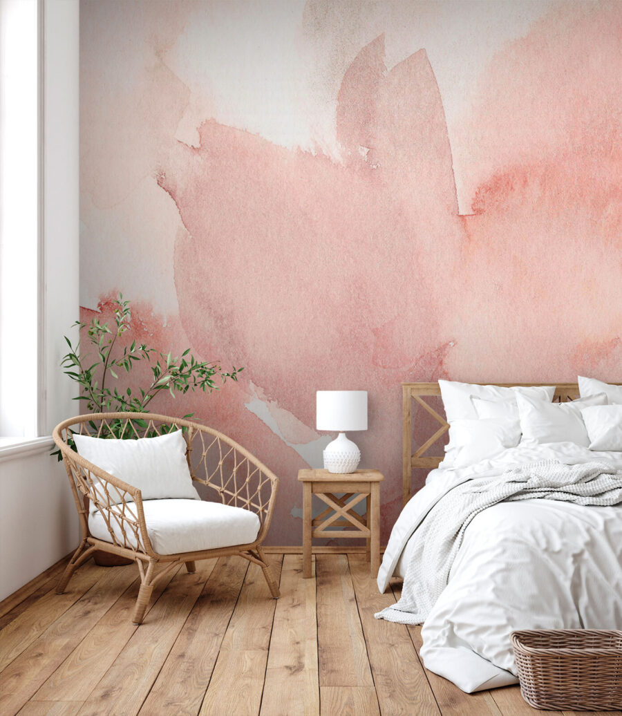 Foglie ad acquerello rosa — ambiente 2