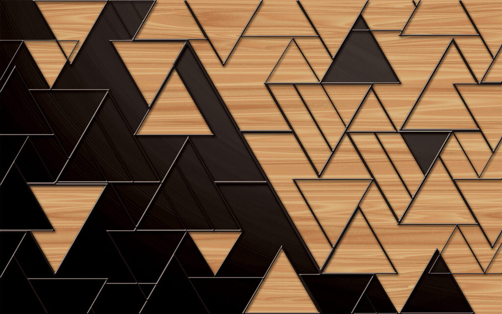 Triangoli effetto legno — design completo