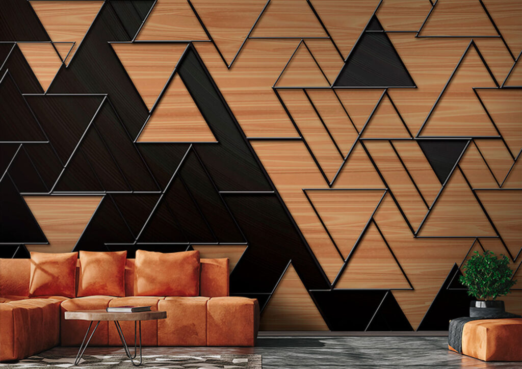 Triangoli effetto legno — ambiente 1