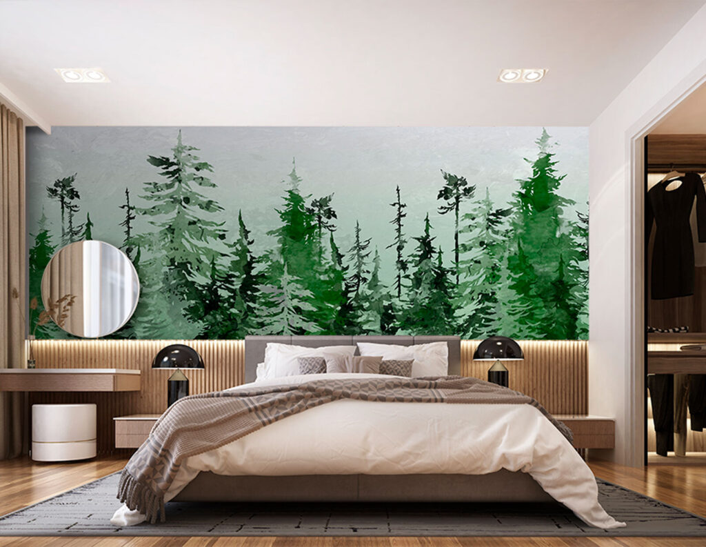 Pini in toni verdi — ambiente 2