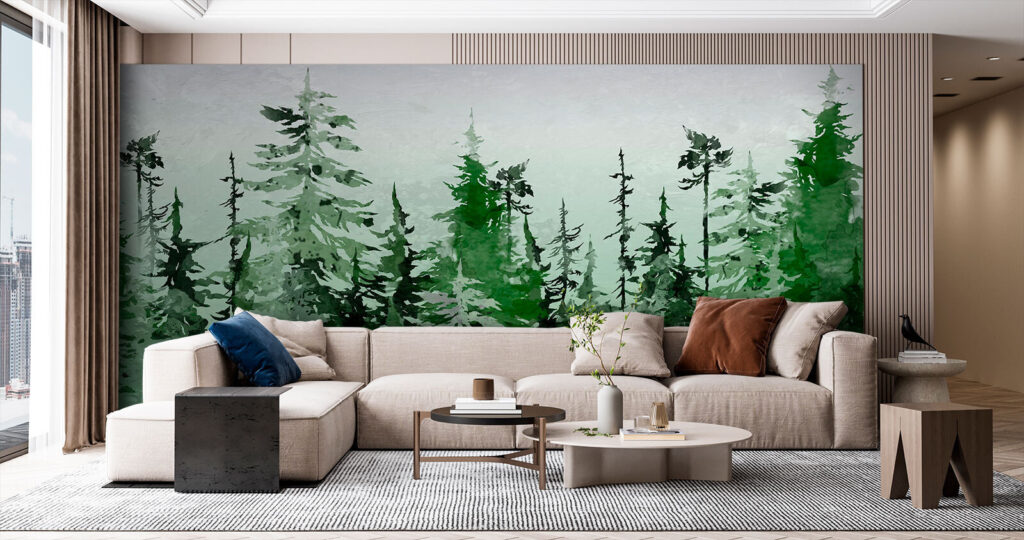 Pini in toni verdi — ambiente 3