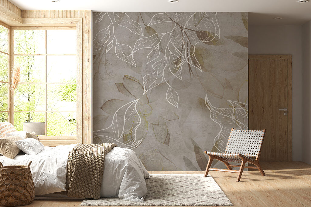 Foglie bianche su terra — ambiente 4