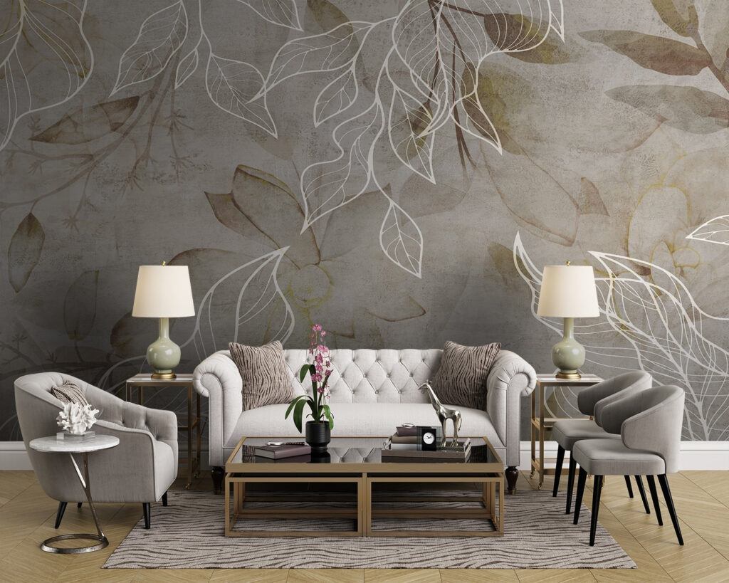Foglie bianche su terra — ambiente 1