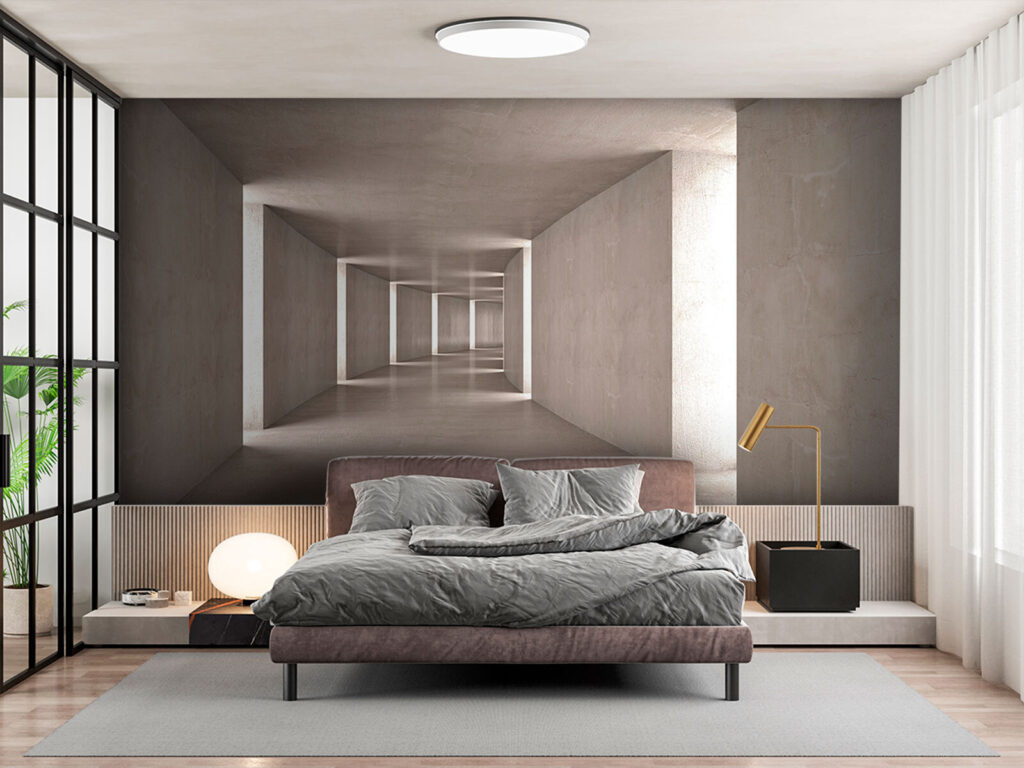 Corridoio grigio con luce — ambiente 2