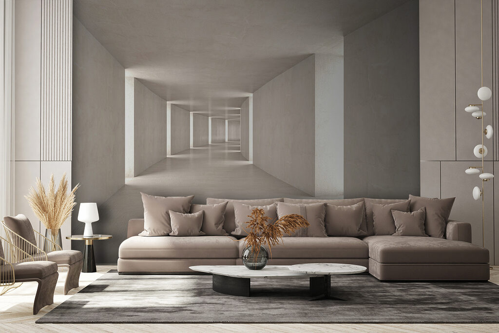 Corridoio grigio con luce — ambiente 4