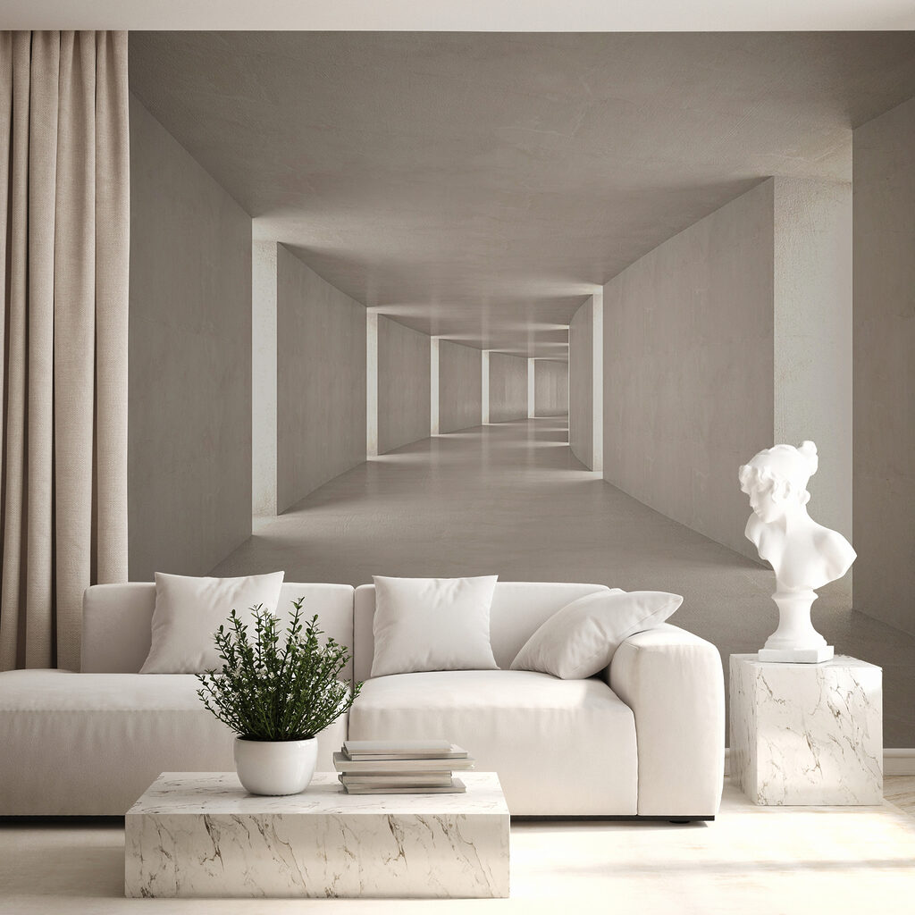 Corridoio grigio con luce — ambiente 5