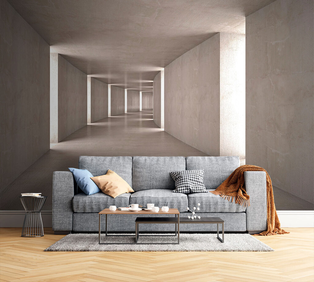 Corridoio grigio con luce — ambiente 3