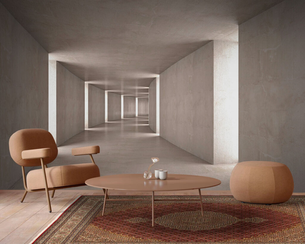 Corridoio grigio con luce — ambiente 1