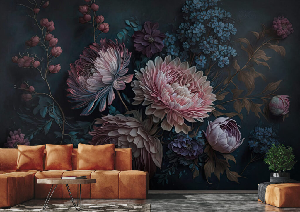 Crisantemi rosa antico — ambiente 1