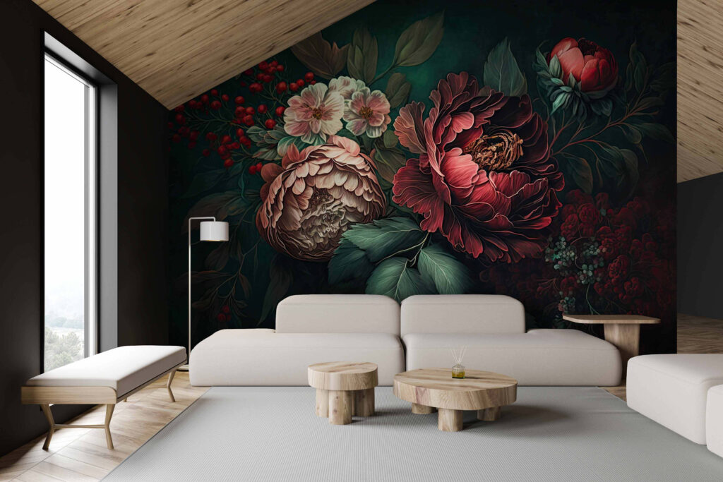 Bouquet scuro con bacche — ambiente 3