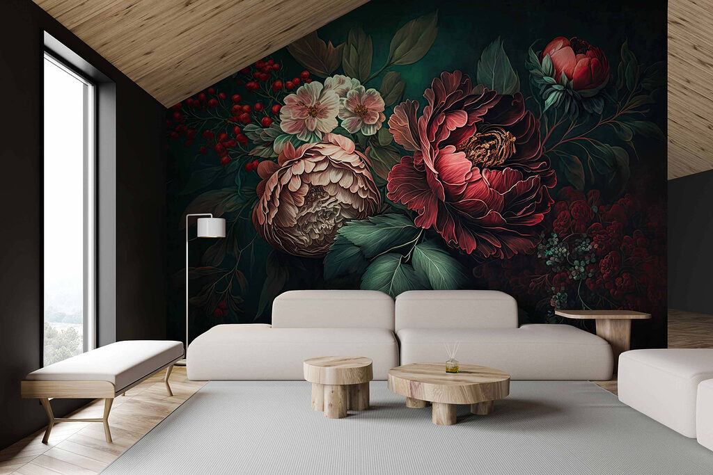 Bouquet scuro con bacche — ambiente 4