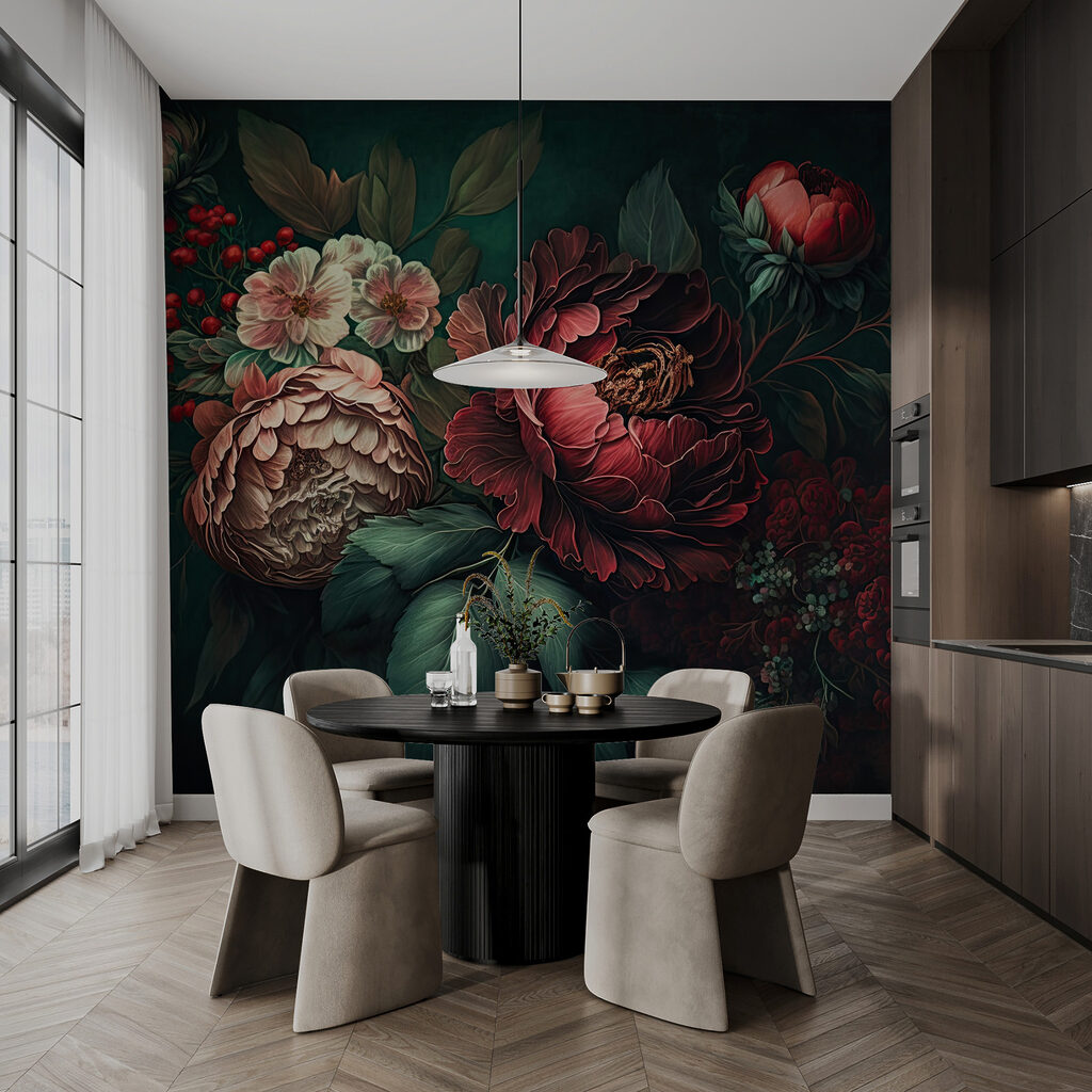 Bouquet scuro con bacche — ambiente 5