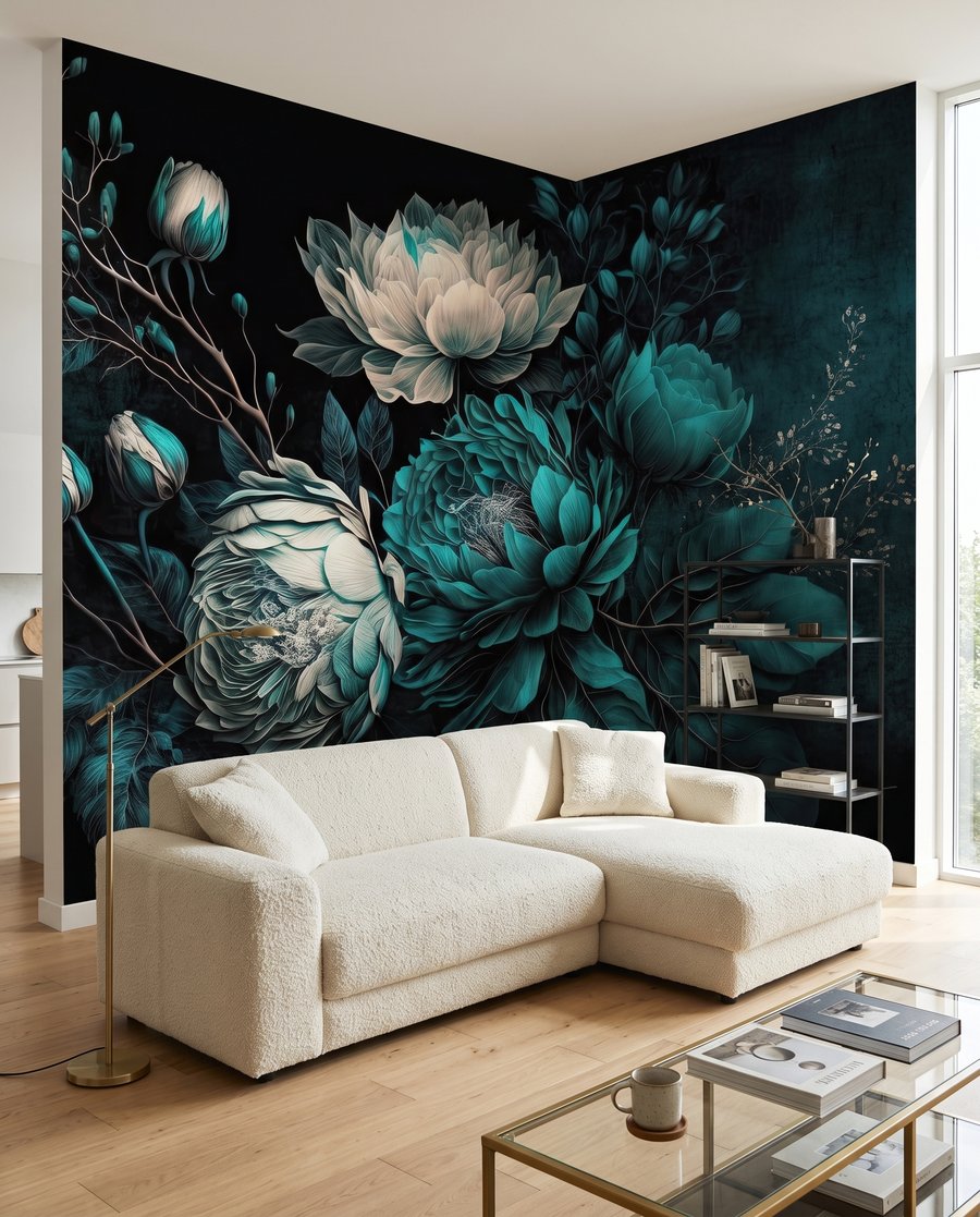 Bouquet verde acqua — ambiente 3