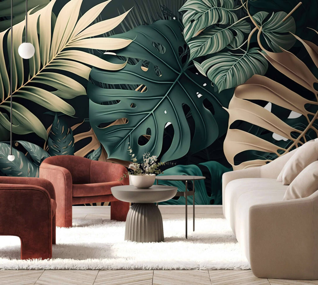 Foglie verdi e dorate — ambiente 1