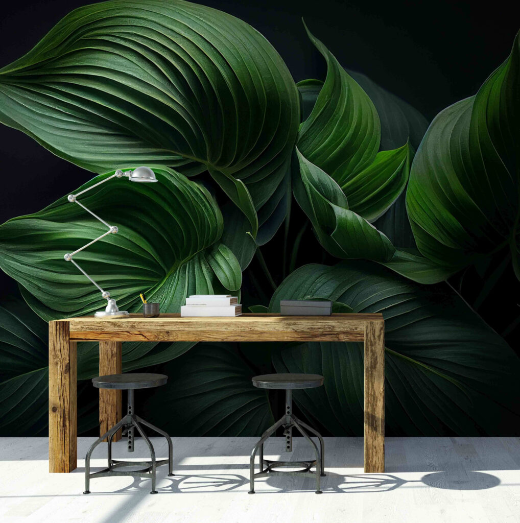 Foglie verdi lucide — ambiente 3