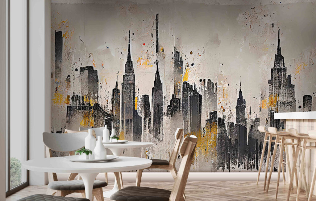 Profilo urbano grigio ocra — ambiente 1