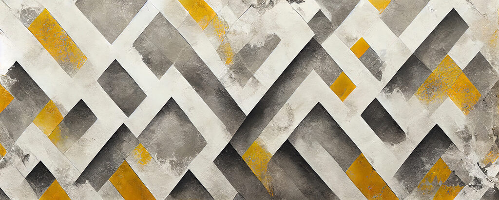 Accenti gialli tra grigi — design completo