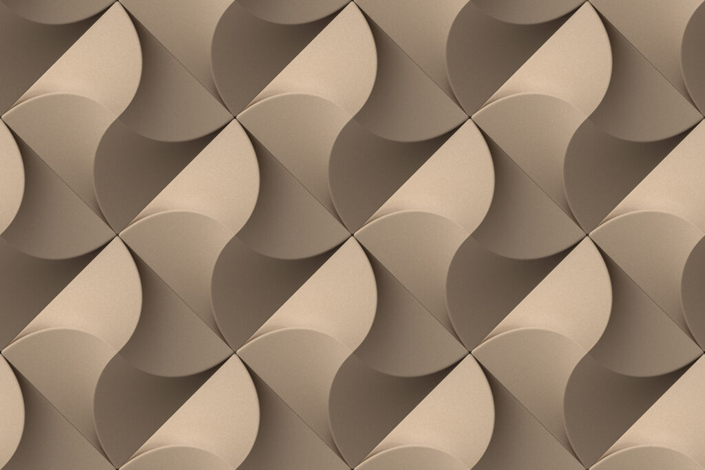 Forme piegate in tortora — design completo
