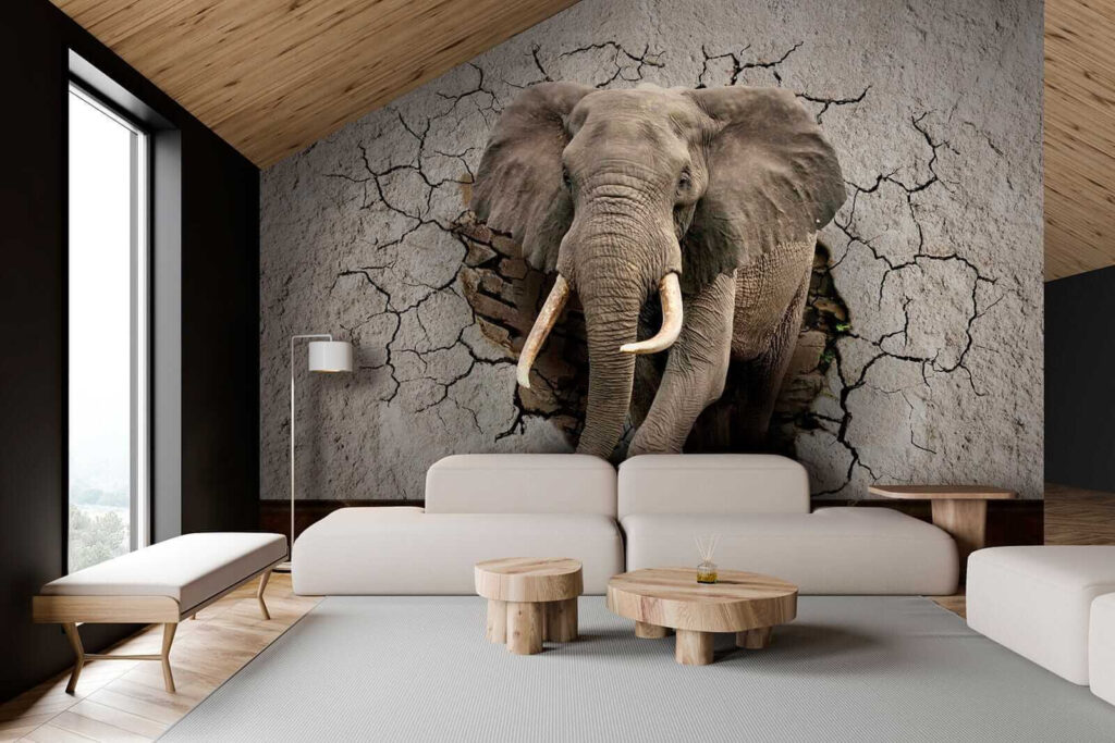 Elefante tra le crepe — ambiente 2