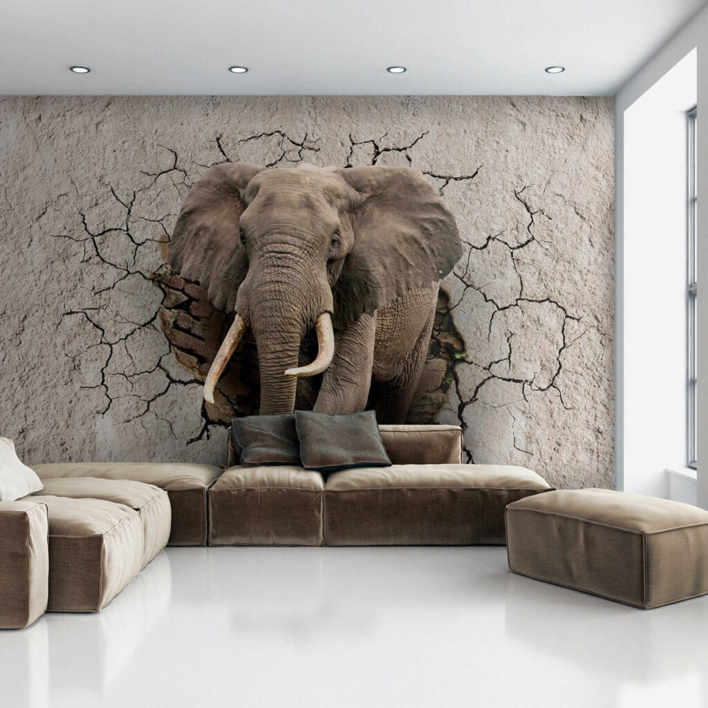 Elefante tra le crepe — ambiente 3