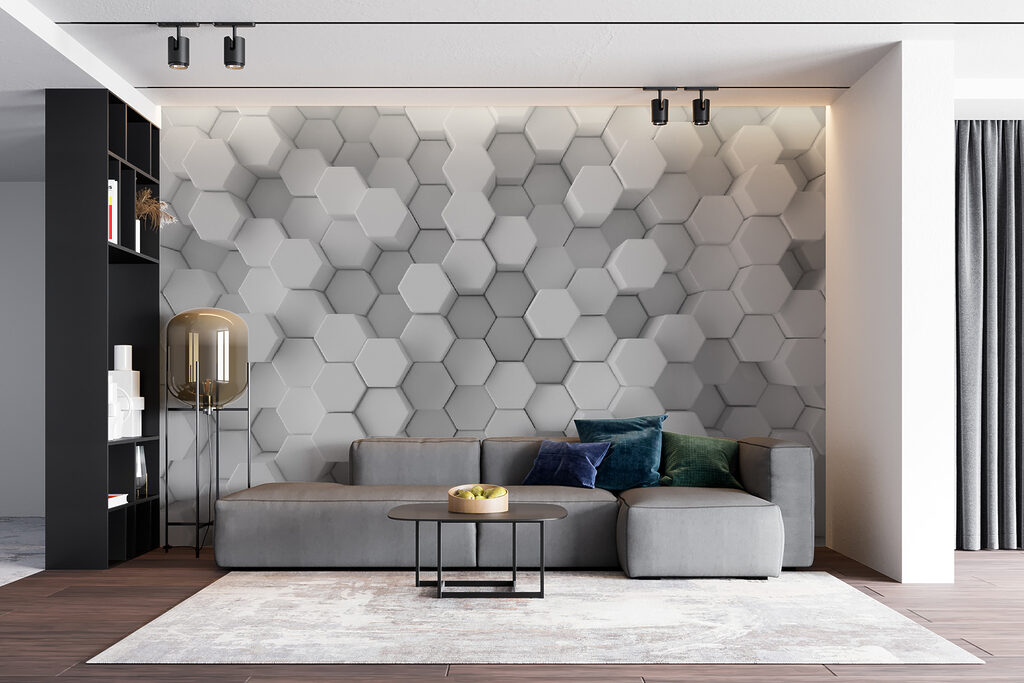 Esagoni bianchi in profondità — ambiente 3
