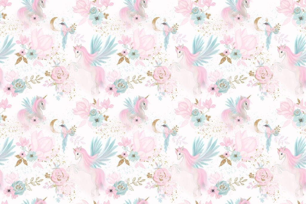 Unicorni tra le rose — design completo