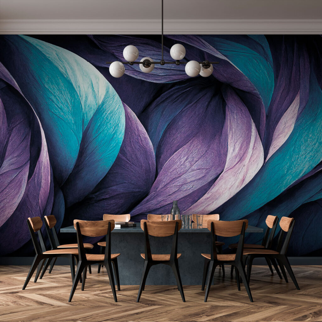 Piume viola e turchesi — ambiente 1