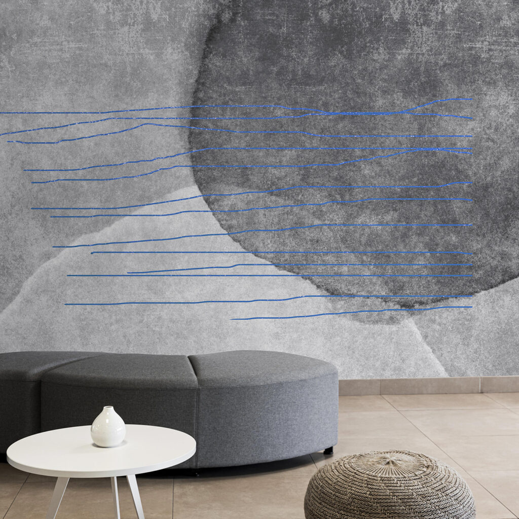 Linee colorate su curve — ambiente 1