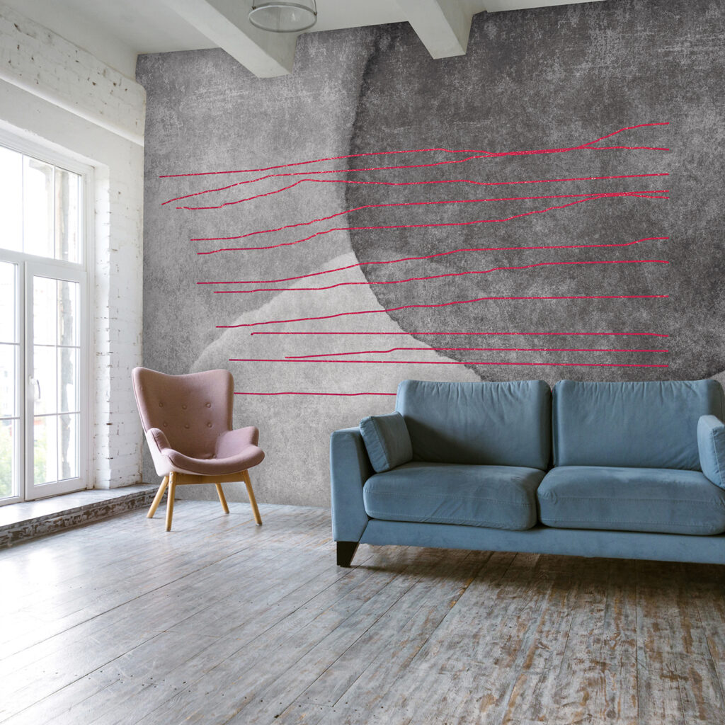 Linee colorate su curve — ambiente 1