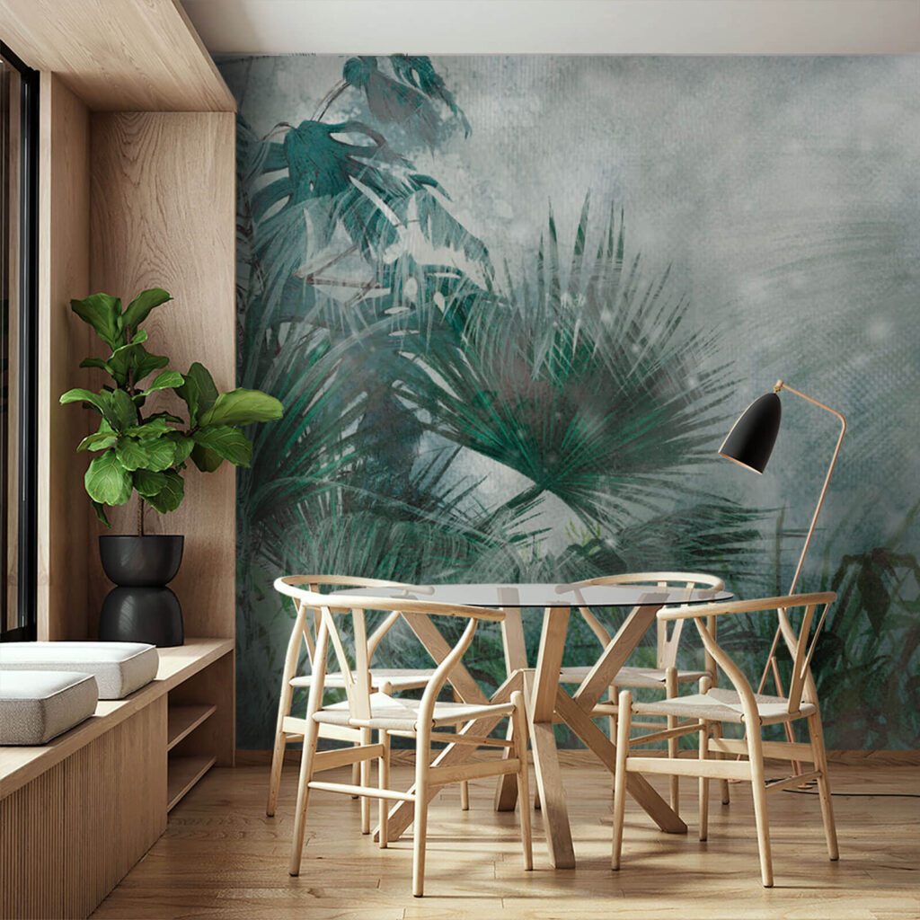 Foglie tropicali in foschia — ambiente 1