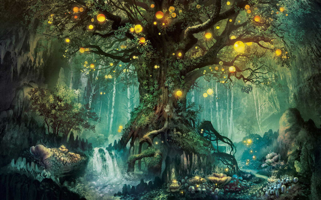 Luci nell’albero fatato — design completo