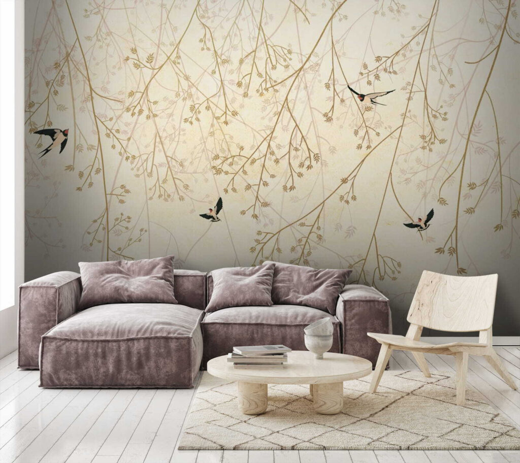 Uccelli tra rami sottili — ambiente 3
