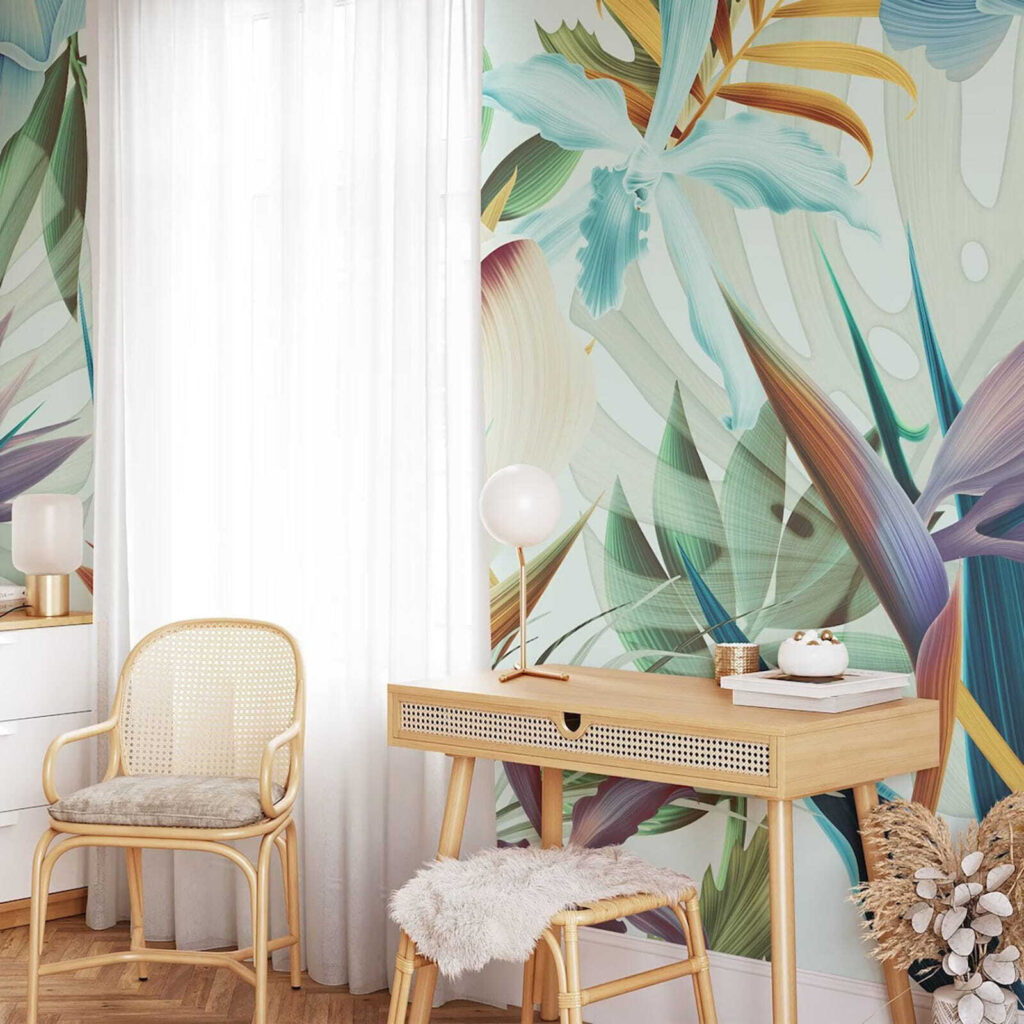 Foglie tropicali turchesi — ambiente 3