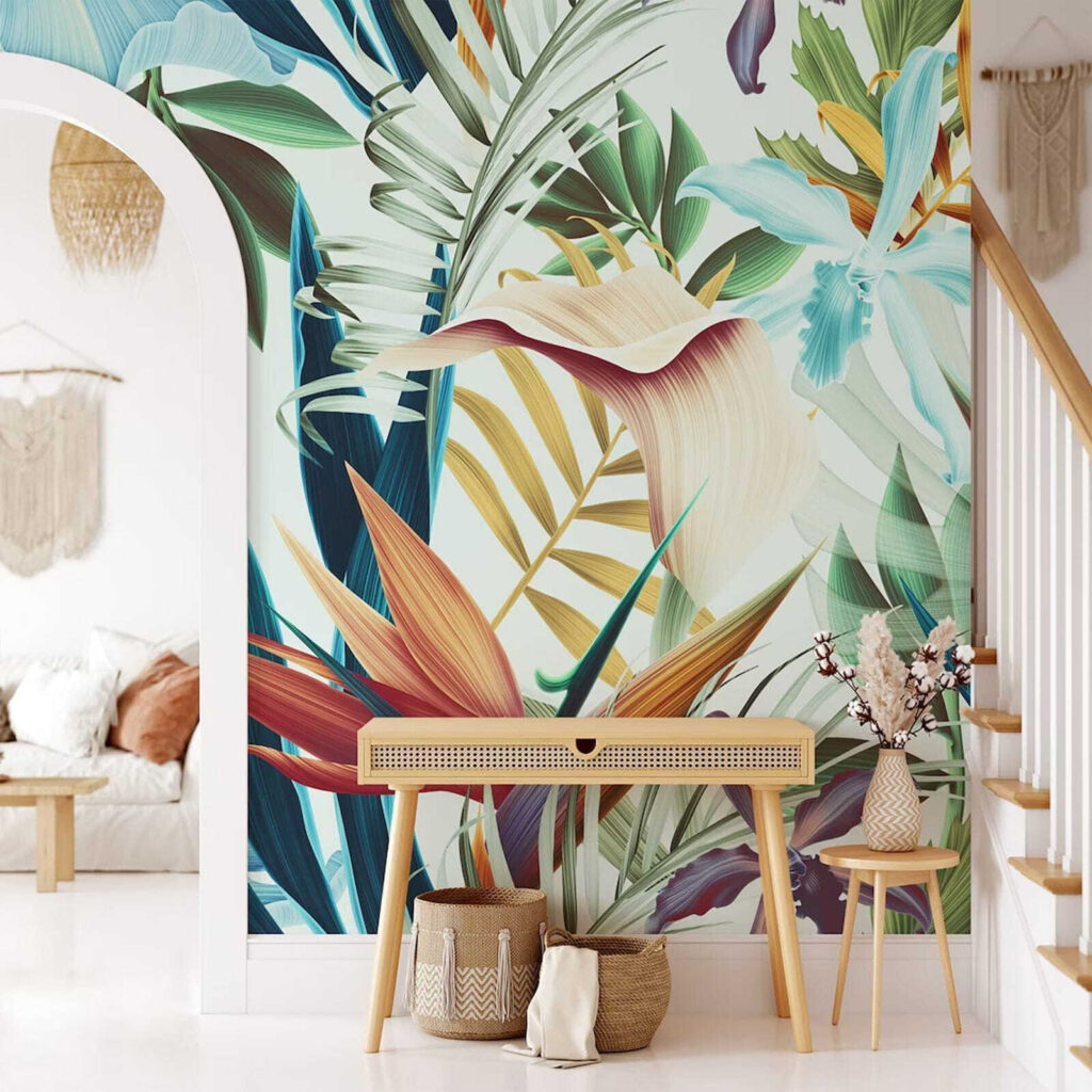 Foglie tropicali turchesi — ambiente 1