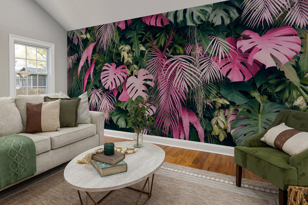 Foglie rosa in profondità — ambiente 4