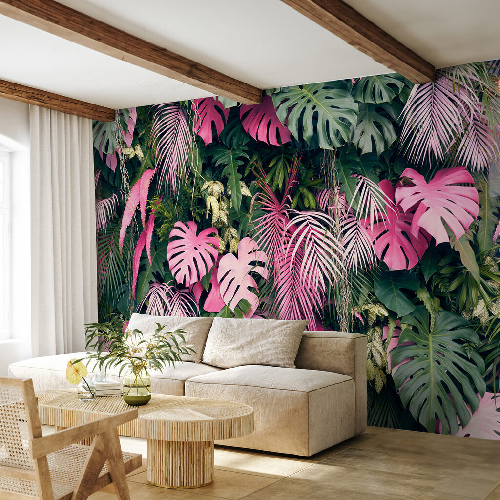 Foglie rosa in profondità — ambiente 5