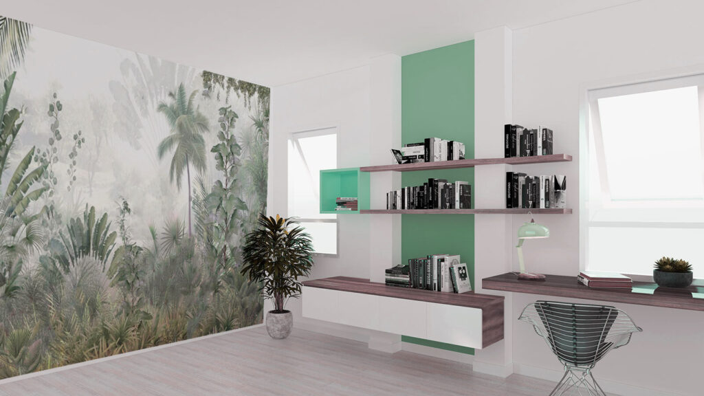 Varco tra foglie tropicali — ambiente 3