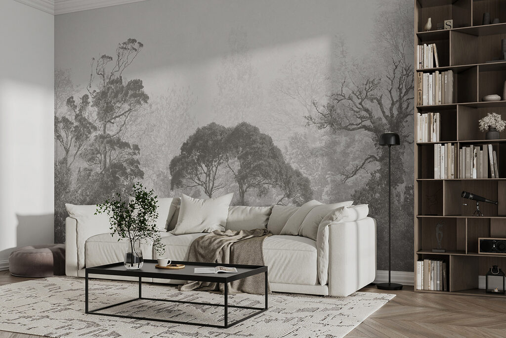 Alberi lontani in grigio — ambiente 4