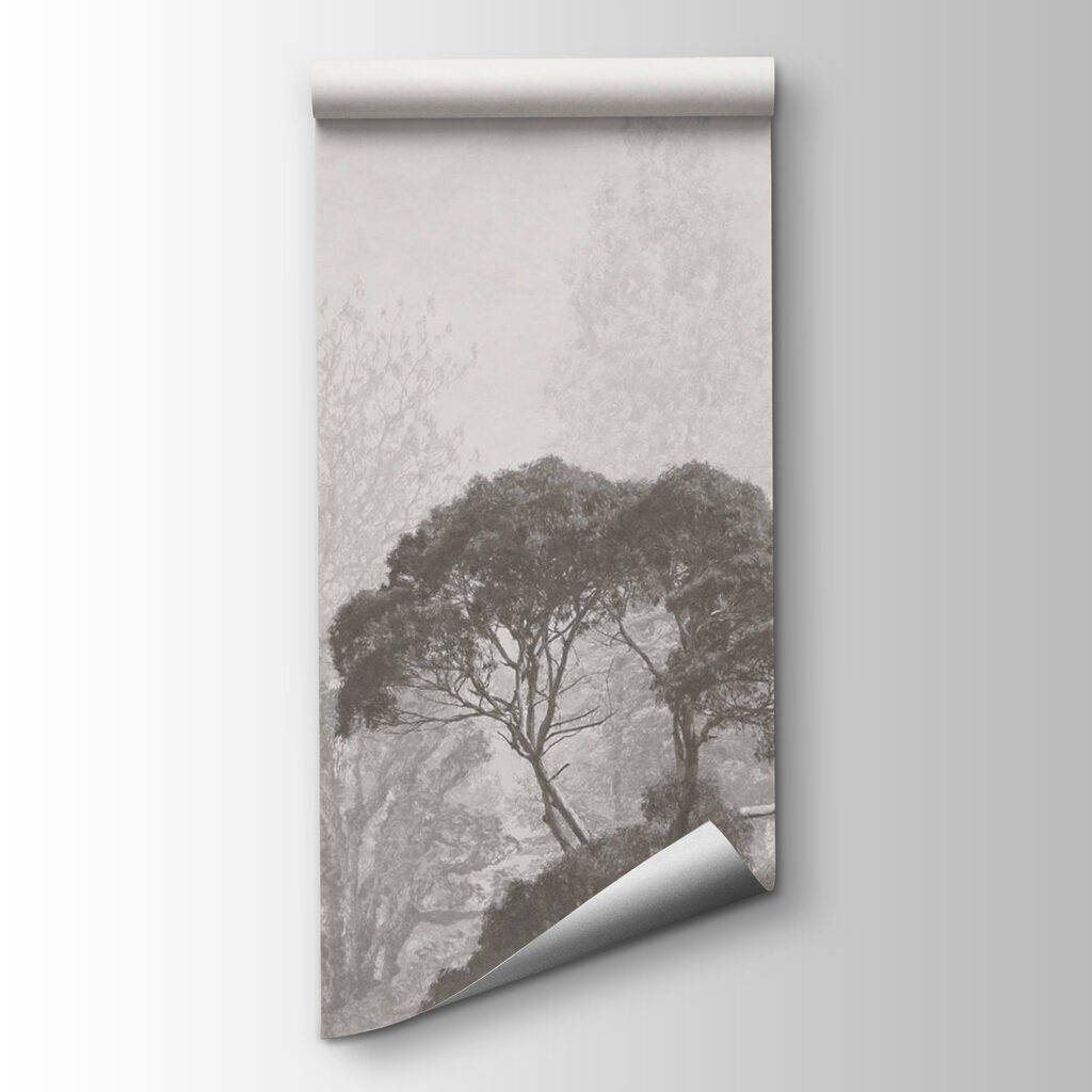 Alberi lontani in grigio — vista del prodotto