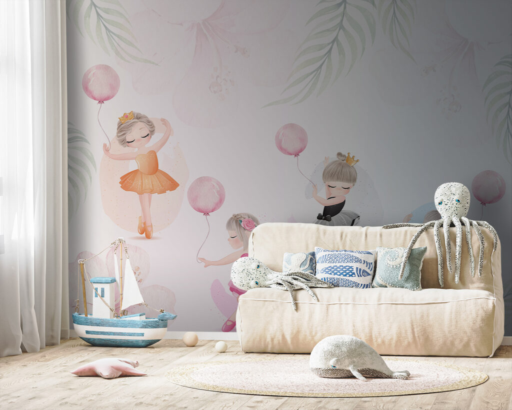Ballerine con palloncini rosa — ambiente 3