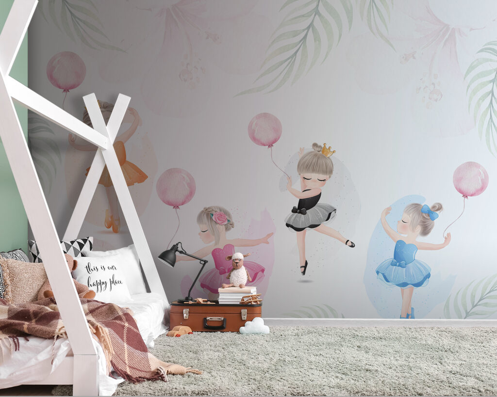Ballerine con palloncini rosa — ambiente 4